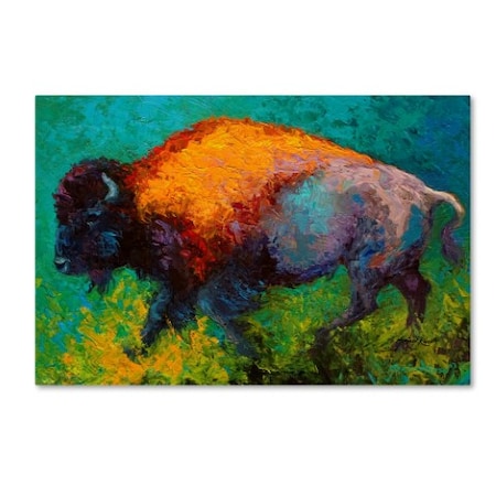 Marion Rose 'On The Run Bison' Canvas Art,16x24